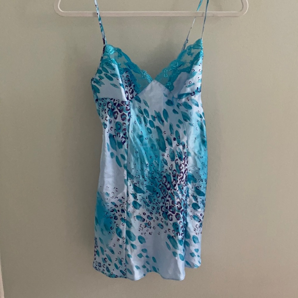 Victoria secret slip, cheetah blue pattern,  XS